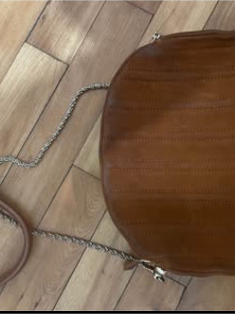 Sezane Tan Brown Leather Crossbody